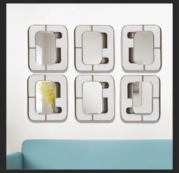 61CM 2023 3d design mirrored Design Metal home wall Decor Art living room decoration Hanging