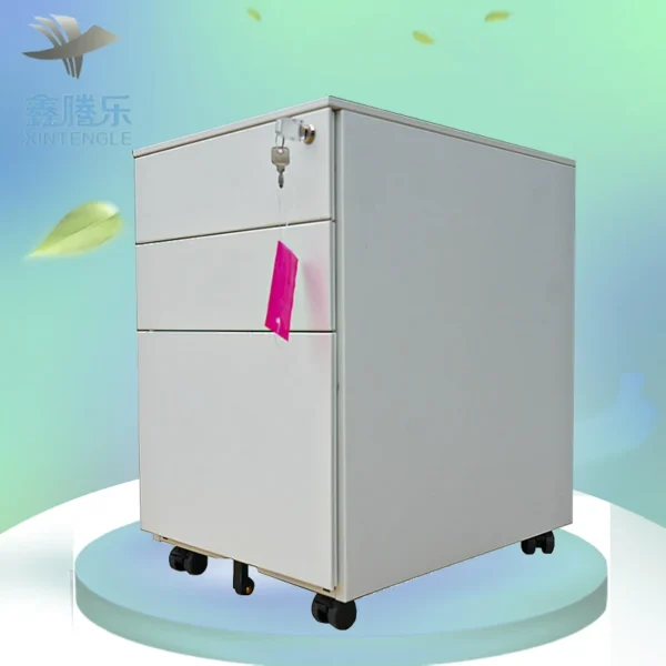 Office Filing Cabinet  Office Drawer Cabinet Movable Three Drawer Office Cabinet With Door - Image 3