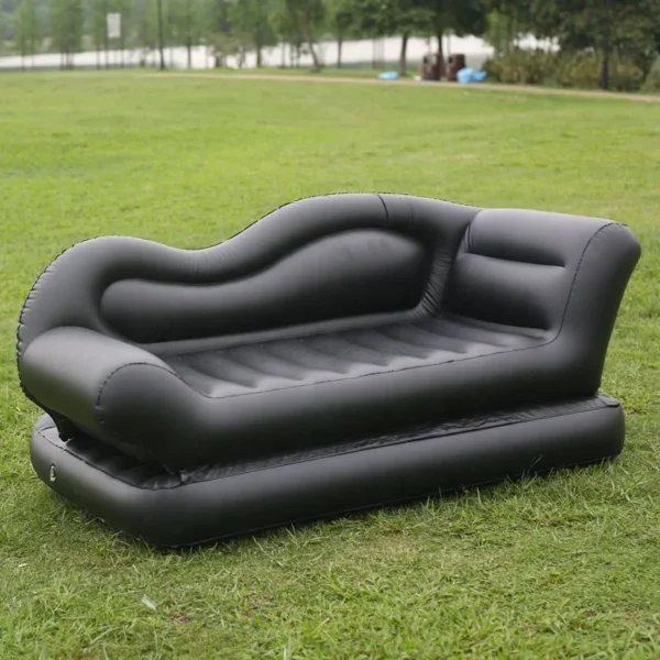 Portable and Foldable Inflatable Air Couch Bed Sofa Mattress - Image 4