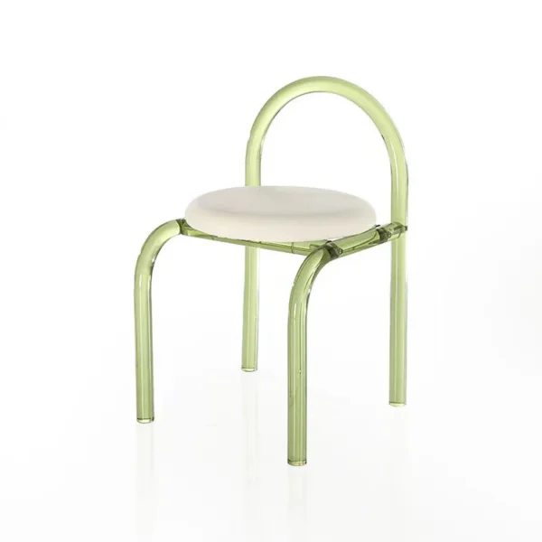 Cafe Transparent Plastic Chair European Style Acrylic Dining Chair Home Bedroom - Image 5
