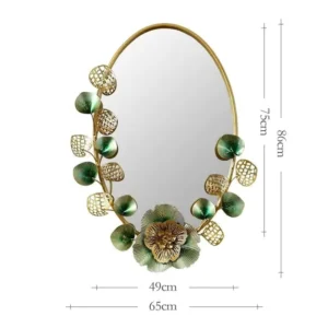 86X65 Light luxury wall mirror Iron background personality creative metal frame mirror American wall hanging accessories