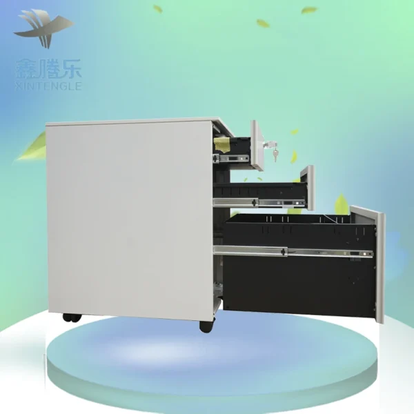 Office Filing Cabinet  Office Drawer Cabinet Movable Three Drawer Office Cabinet With Door - Image 5