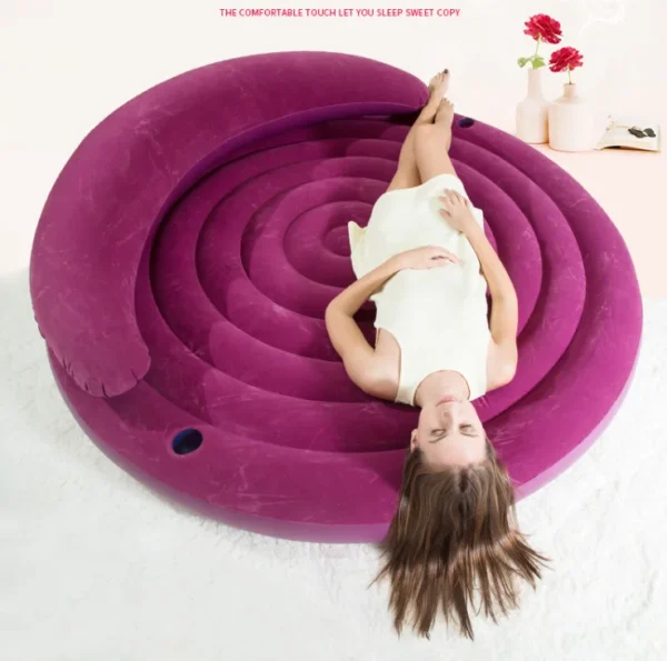 Intex 68881 Convertible Inflatable Air Bed Round Inflatable Ultra Daybed Lounge Sofa Furniture - Image 4