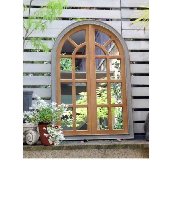 60*89cm  vintage wall decoration wood mirror false window wall decoration simulated moroccan window