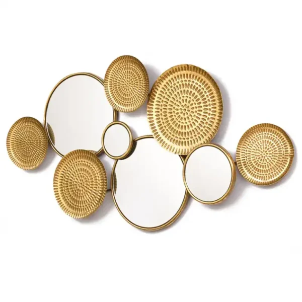 115*58cm Sales Light Luxury Style Sofa Background Metal Wall Hanging Mirror Gold Wall Mirror Decoration - Image 4