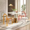Cafe Transparent Plastic Chair European Style Acrylic Dining Chair Home Bedroom - Image 6