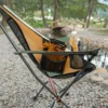 design aluminum alloy ultralight high back reclining outdoor foldable portable lightweight folding beach camping moon chair - Image 3