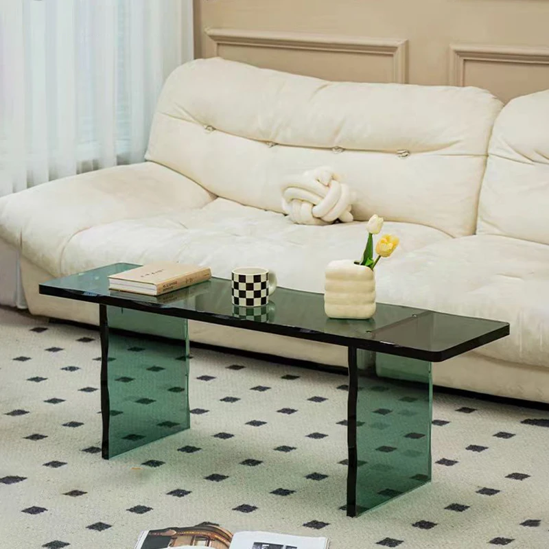 Creative Acrylic Bench Home Bedroom Bed End Stool Long Shoe Changing Chair - Image 2