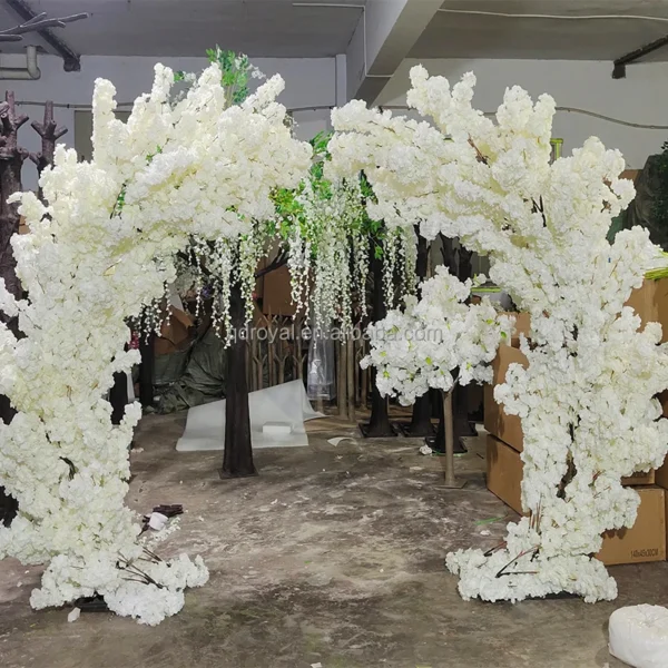 Indoor outdoor Customized Size Small Big Artificial Red White Pink Cherry Blossom Tree For Wedding Decoration - Image 6