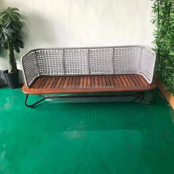 Rattan Sofa Nordic sunscreen waterproof leisure villa outdoor rope editing sofa - Image 3