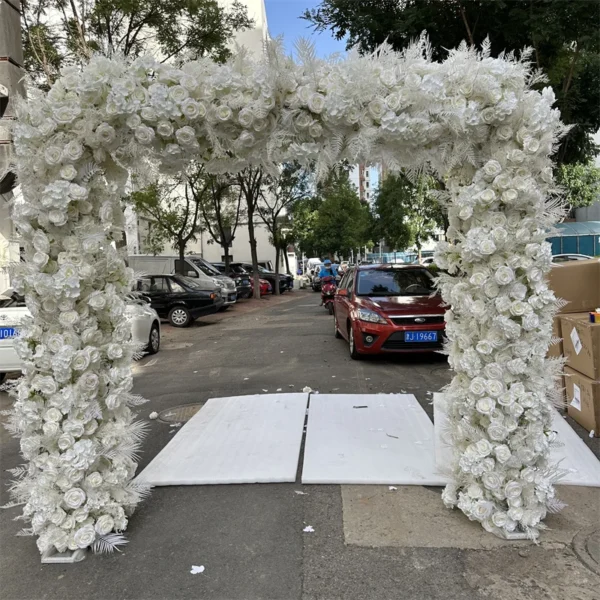 IFG 8feet customized silk rose flowers arch wedding ceremony flower arch - Image 4
