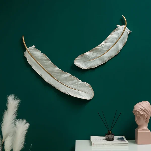 Nordic Decorative Interior House Living Room Bedroom Sofas Background Leaf Iron Metal Frame Display Wall Hanging Decor - Image 4
