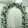 GIGA 2m round white arch backdrop European geometric flower door wedding ceremony column arch backdrop flower - Image 3
