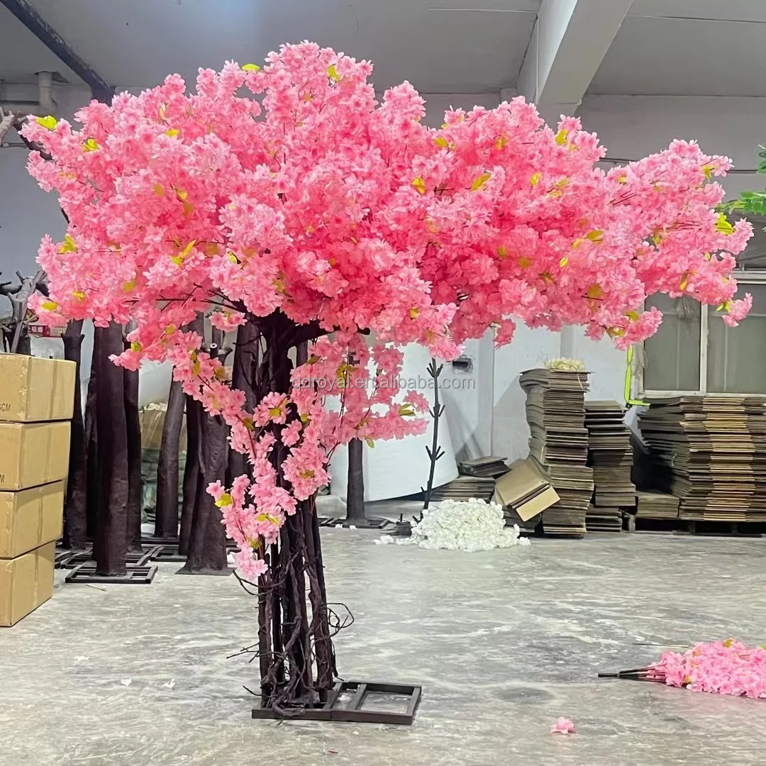 Indoor outdoor Customized Size Small Big Artificial Red White Pink Cherry Blossom Tree For Wedding Decoration - Image 2