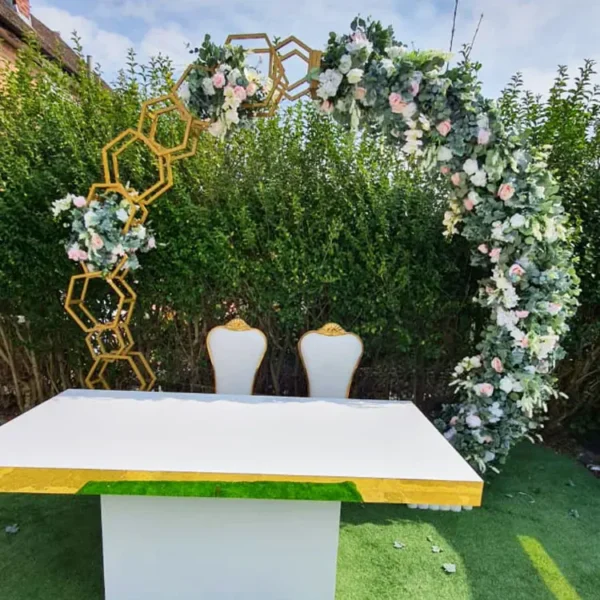 GIGA New wedding ceremony iron arch outdoor wedding decoration pergola European geometric flower door special-shaped truss door - Image 6