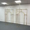 GIGA 2m gold Wedding stage decoration props iron art three-dimensional arch outdoor courtyard flower frame iron - Image 2