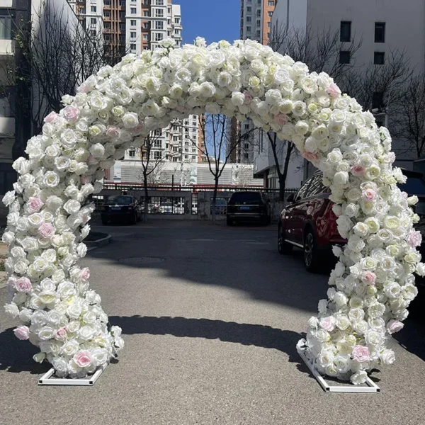 IFG 8feet customized silk rose flowers arch wedding ceremony flower arch - Image 3