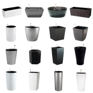 BRICE Gardening Decorative brown self watering flower pots plastic large planter pots outdoor jardineras y macetas for plants