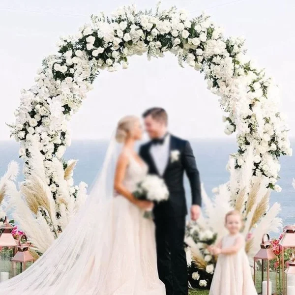 IFG 8feet customized silk rose flowers arch wedding ceremony flower arch - Image 5