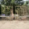 GIGA 2m gold Wedding stage decoration props iron art three-dimensional arch outdoor courtyard flower frame iron - Image 5