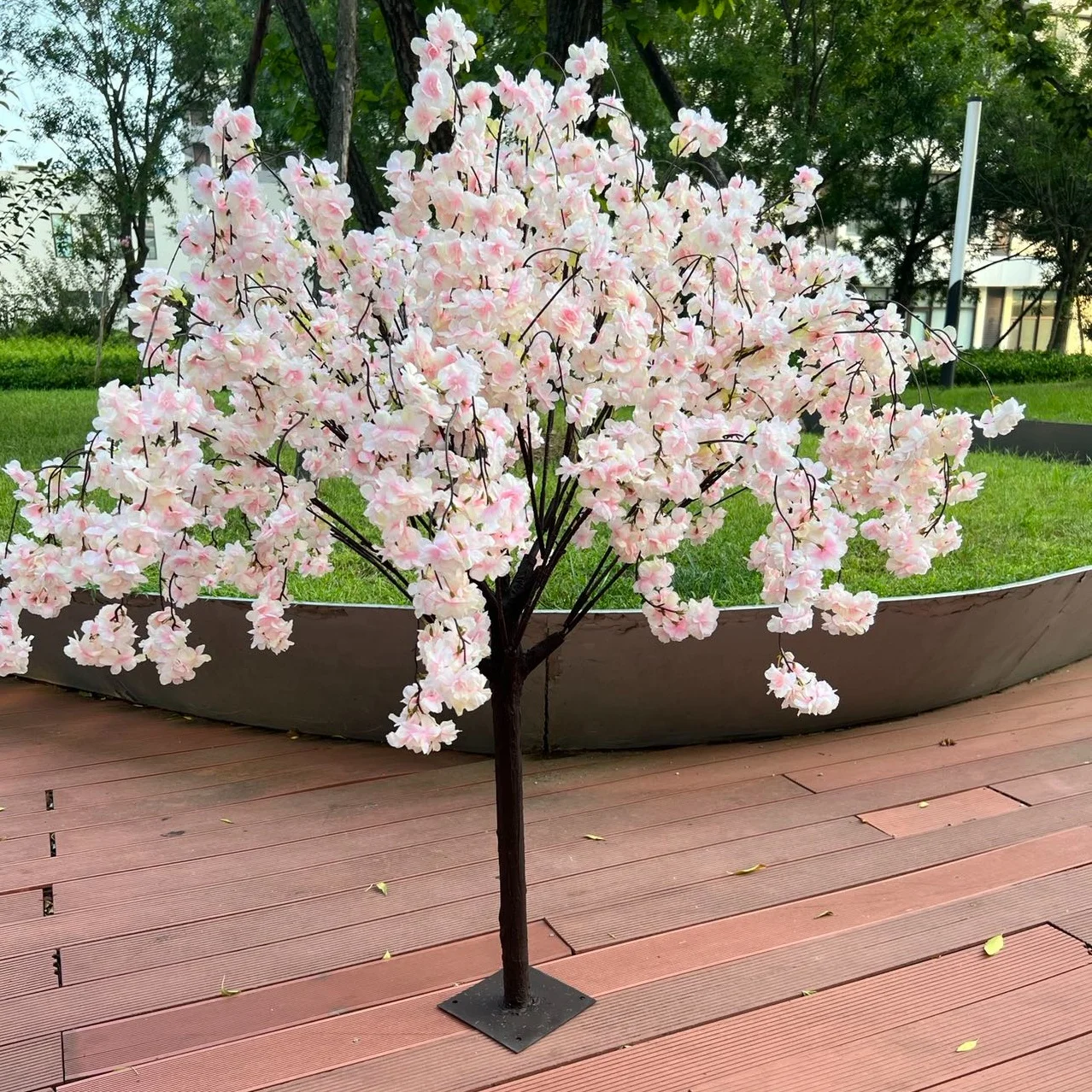 O-X502 Wedding Events Decorations Table Tree White Pink Artificial Cherry Blossom Tree Indoor Outdoor 5ft Cherry Blossom Tree