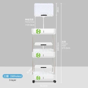 Farming Hydro Herb/Flower/Vegetable Garden Agricultural Greenhouse Soilless Culture 66Holes Vertical Hydroponic Growing Tower