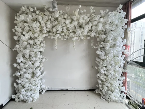 SPR Outdoor Wedding Decoration Bouquet Blush Rose Greenery Garland Vine Silk Flower Orchid Arrangement