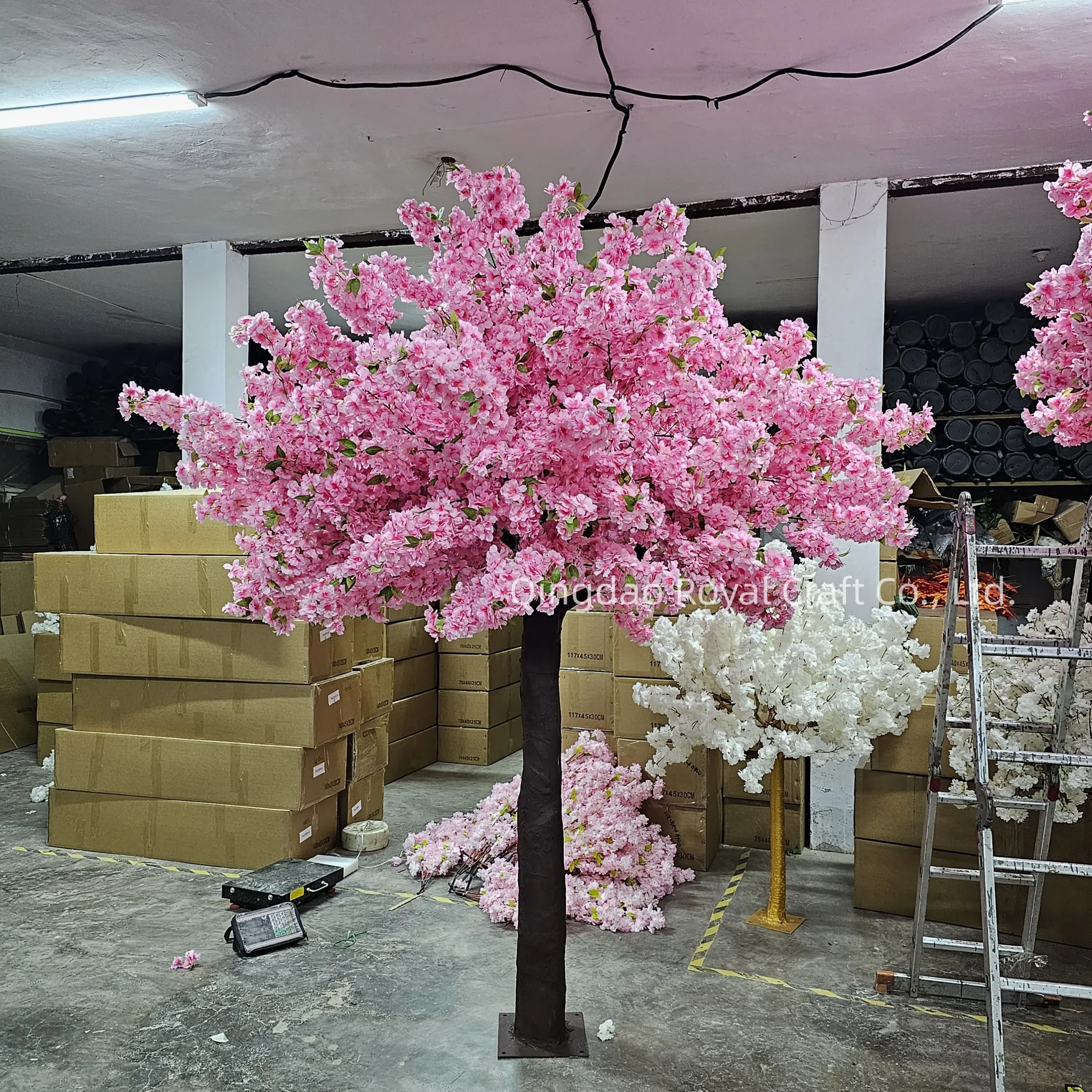 Indoor outdoor Customized Size Small Big Artificial Red White Pink Cherry Blossom Tree For Wedding Decoration - Image 5