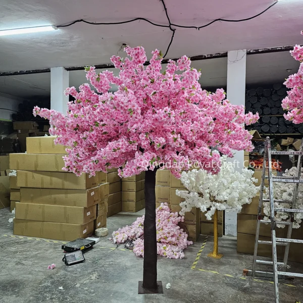 Indoor outdoor Customized Size Small Big Artificial Red White Pink Cherry Blossom Tree For Wedding Decoration - Image 5
