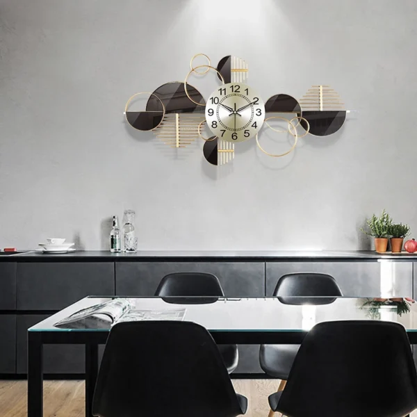 86X43cm factory price High quality light luxury wall clocks fashion modern home decor porch silent large decorative wall clocks - Image 2