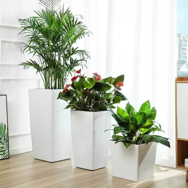 BRICE Gardening Decorative brown self watering flower pots plastic large planter pots outdoor jardineras y macetas for plants - Image 2