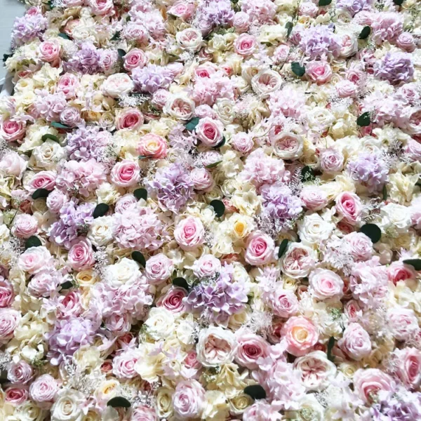 GIGA 4*8FT handmade cloth flowers wall outdoor FOR weeding decoration flower wall - Image 4