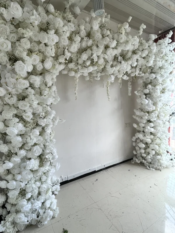 SPR Outdoor Wedding Decoration Bouquet Blush Rose Greenery Garland Vine Silk Flower Orchid Arrangement - Image 3