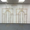 GIGA 2m gold Wedding stage decoration props iron art three-dimensional arch outdoor courtyard flower frame iron - Image 3