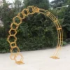 GIGA New wedding ceremony iron arch outdoor wedding decoration pergola European geometric flower door special-shaped truss door