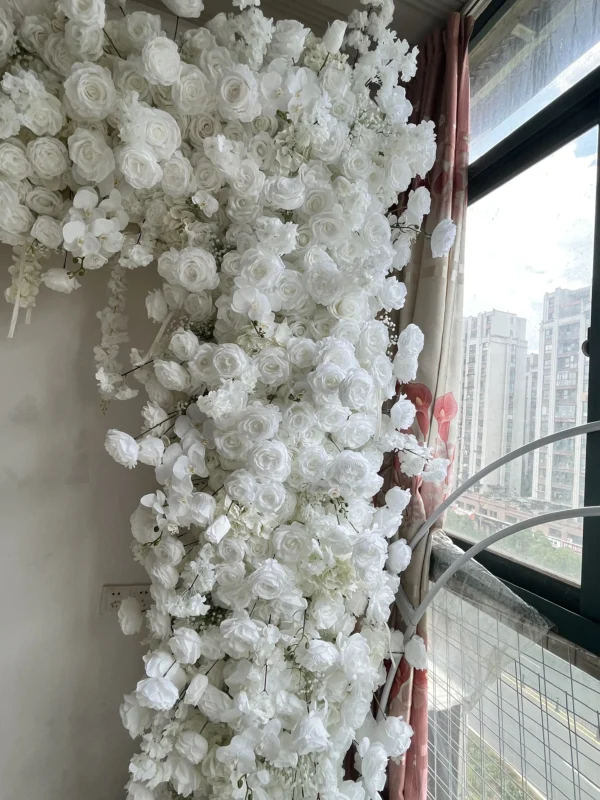 SPR Outdoor Wedding Decoration Bouquet Blush Rose Greenery Garland Vine Silk Flower Orchid Arrangement - Image 2