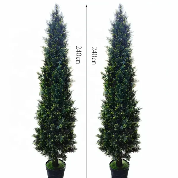 8FT High Quality Artificial Boxwood Spiral Tree Fake Cypress /Pine/ Cedar Tree Topiary Tower Tree Christmas Wholesale - Image 3