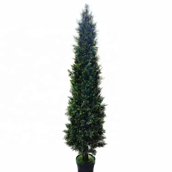 8FT High Quality Artificial Boxwood Spiral Tree Fake Cypress /Pine/ Cedar Tree Topiary Tower Tree Christmas Wholesale - Image 2