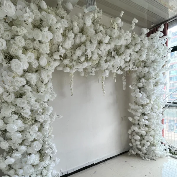 SPR Outdoor Wedding Decoration Bouquet Blush Rose Greenery Garland Vine Silk Flower Orchid Arrangement - Image 5