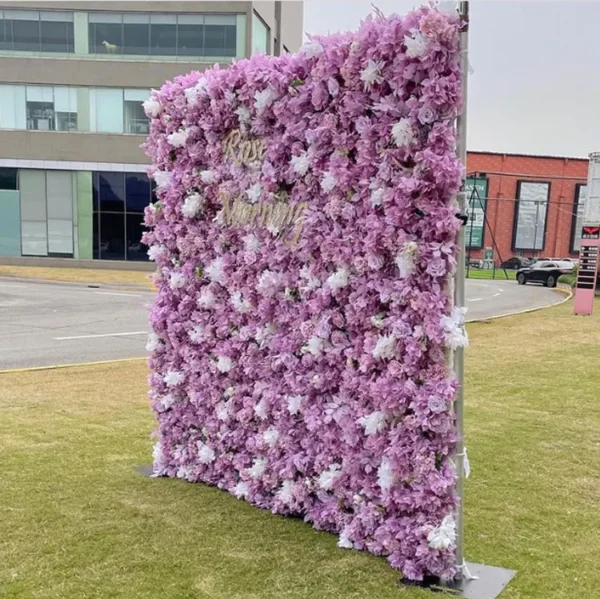 GIGA 4*8FT handmade cloth flowers wall outdoor FOR weeding decoration flower wall - Image 6