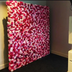 GIGA 4*8FT handmade cloth flowers wall outdoor FOR weeding decoration flower wall