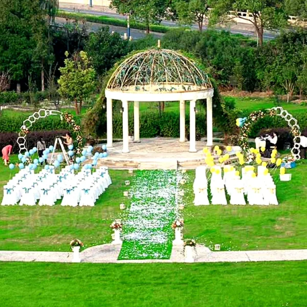 GIGA New wedding ceremony iron arch outdoor wedding decoration pergola European geometric flower door special-shaped truss door - Image 3