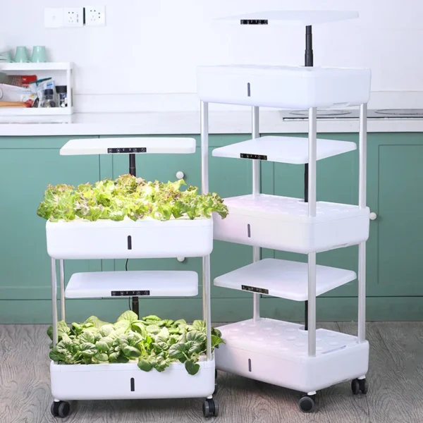 Farming Hydro Herb/Flower/Vegetable Garden Agricultural Greenhouse Soilless Culture 66Holes Vertical Hydroponic Growing Tower - Image 3