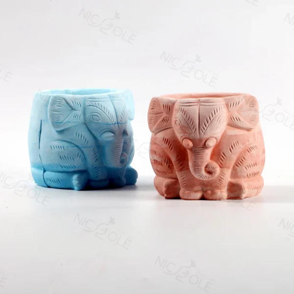Nicole Home Decoration Resin Concrete Cement Planter Flower Pot Pen Holder Silicone Molds - Image 3
