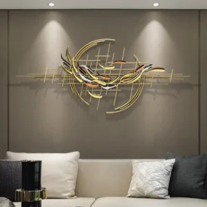 High quality 3d metal fish wall art decor handmade large wall hanging art sculpture nature art decor for home