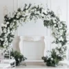 GIGA 2m round white arch backdrop European geometric flower door wedding ceremony column arch backdrop flower - Image 6