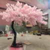 OEM outdoor custom indoor sakura Wholesale flower artificial Japanese pink wedding table cherry blossom white flowers tree - Image 6