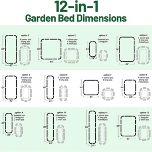 Dropship 32" Tall 12N1 Garden Raised Bed Kits Galvanized Planter Box Outdoor Oval for Herbs and Flower