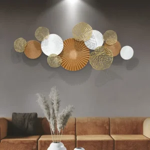 High quality 3d metal wall art decor creative handmade large wall hanging art sculpture nature art decor for home