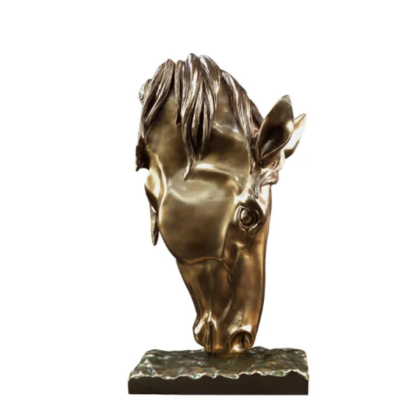Yield Horse Head Decoration Hotel Hall Artifact Animal Head Porch Resin Crafts Blood Sculpture Display Ornaments - Image 4